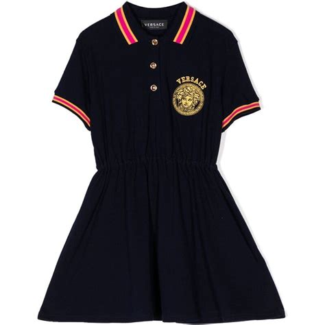 Versace Kids Abito Con Ricamo Medusa 